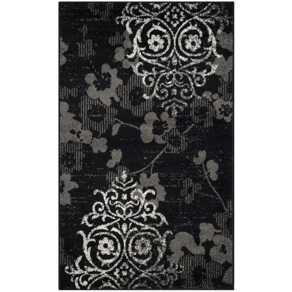 safavieh adirondack 114 black rug, adr114 - Black / Silver