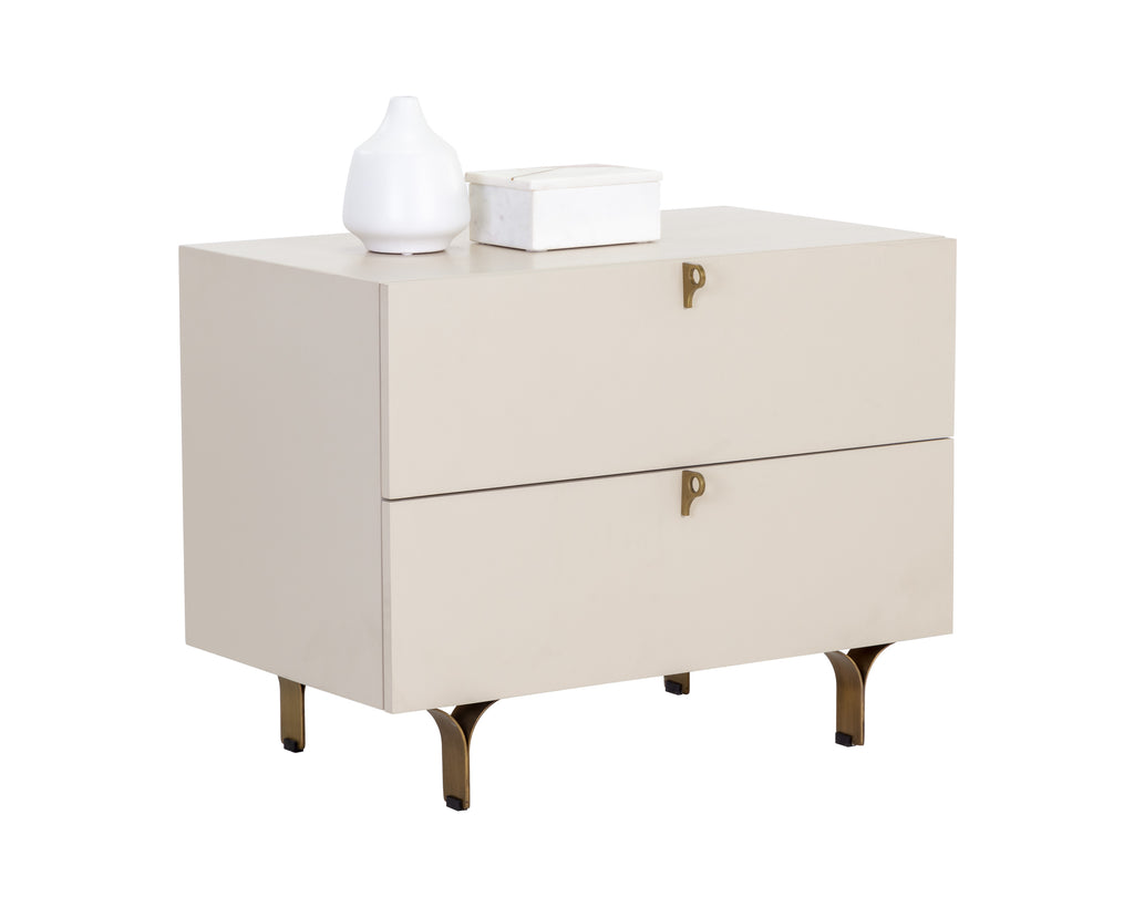 Celine Nightstand - Large - Cream | Sunpan Furniture - 110030