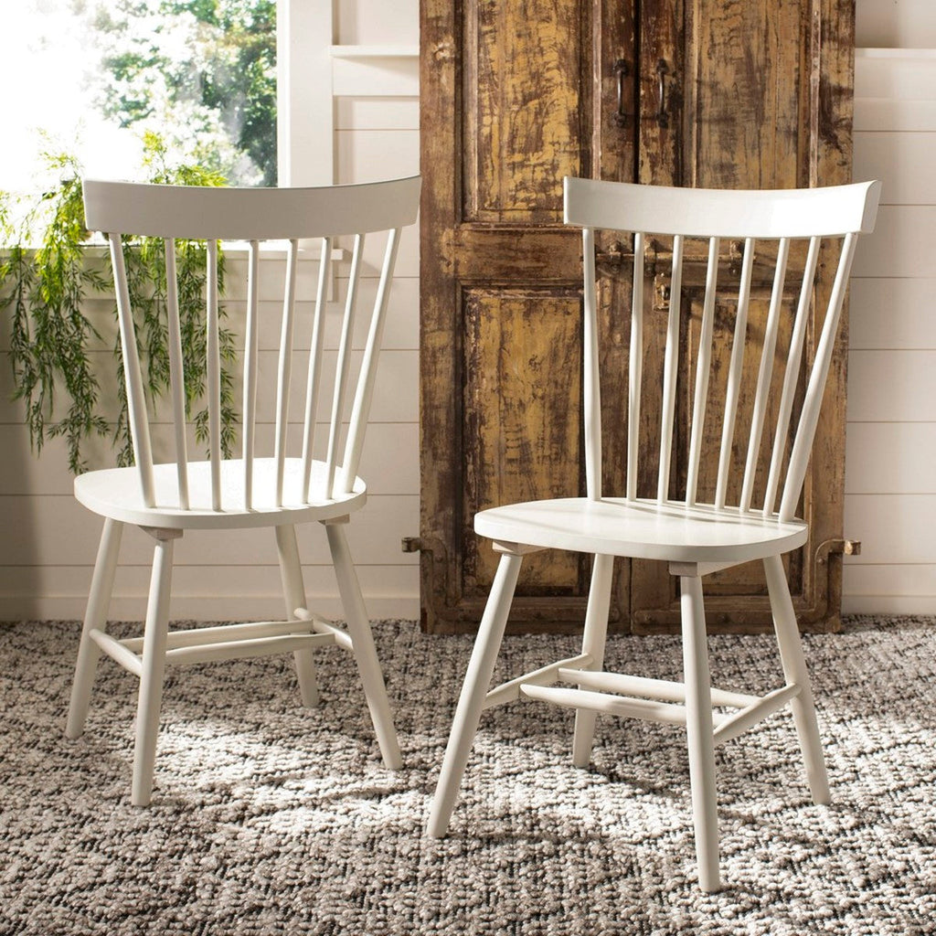 Parker 17''H Spindle Dining Chair (Set Of 2) | Safavieh - Off White