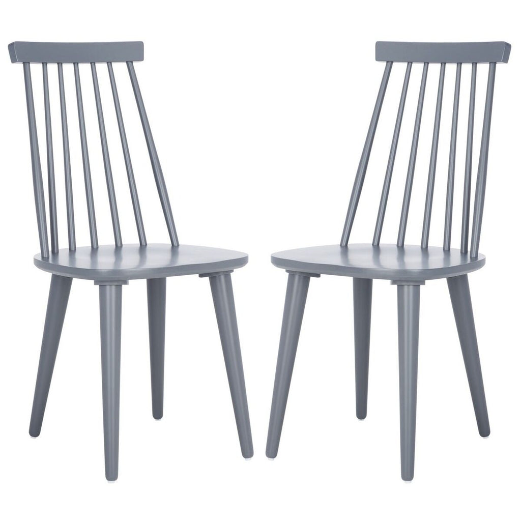 Burris 17''H Spindle Side Chair (Set of 2)| Safavieh - AMH8511 -Grey