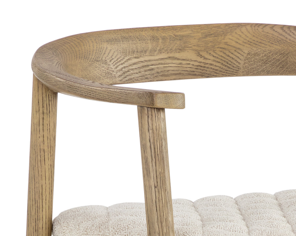 Jeremy Counter Stool - Weathered Oak - Dove Cream | Sunpan Furniture - 111008