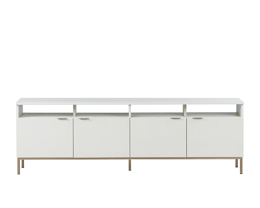 Ambrose Modular Media Console And Cabinet - Champagne Gold - Cream | Sunpan Furniture - 107172