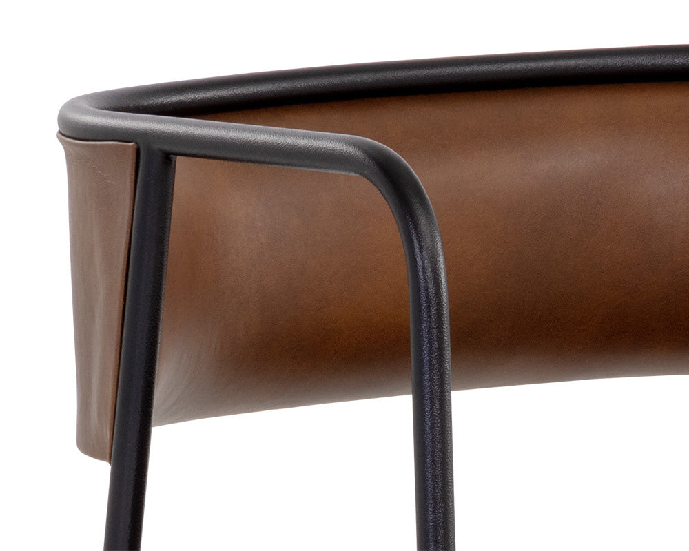 Brenan Dining Armchair - Bravo Cognac | Sunpan Furniture - 108946