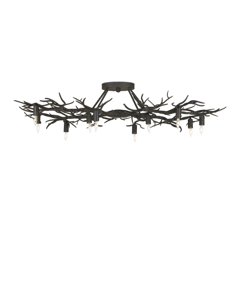 Currey & Co Rainforest Bronze Semi-Flush Mount | 9000-0981