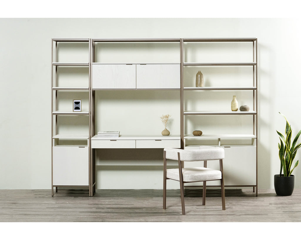 Ambrose Modular Bookcase - Small - Champagne Gold - Cream | Sunpan Furniture - 107645