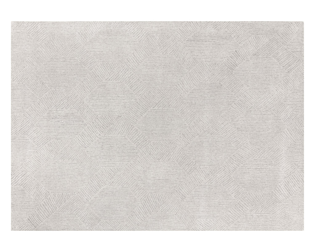 Calais Hand-Tufted Rug - Oatmeal / Grey - 10' X 14' | Sunpan Furniture - 109385