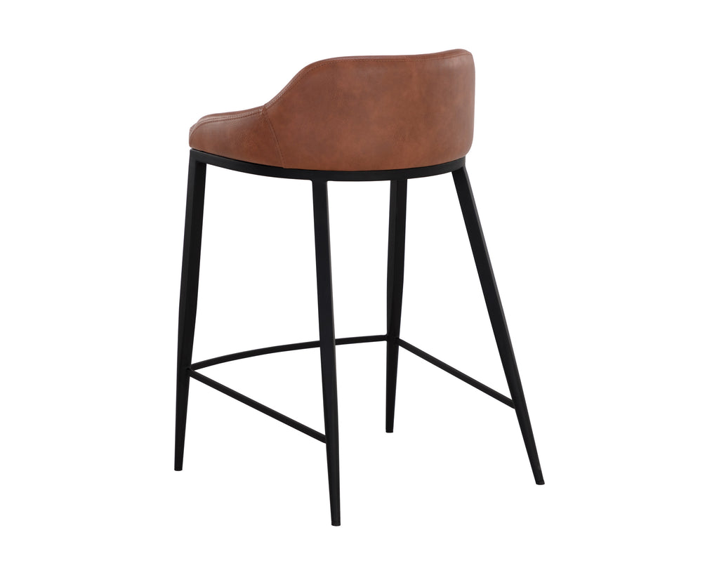 Astra Counter Stool - Black - Cinnamon Brown | Sunpan Furniture - 111083