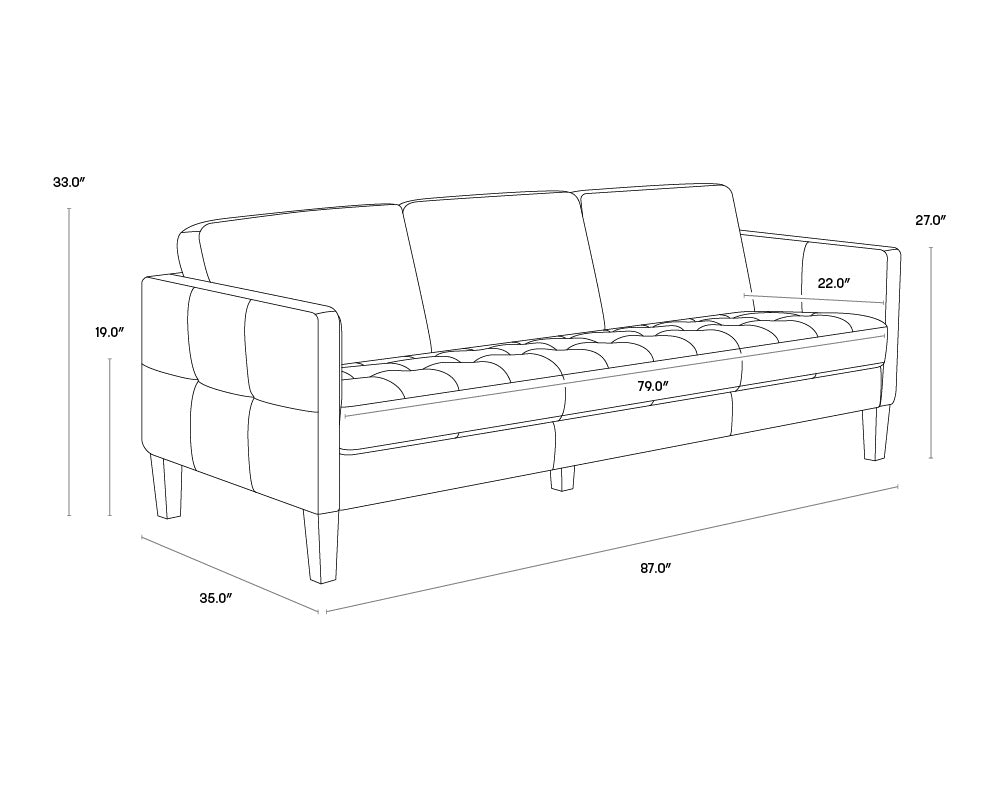 Karmelo Sofa - Cognac Leather | Sunpan Furniture - 111267