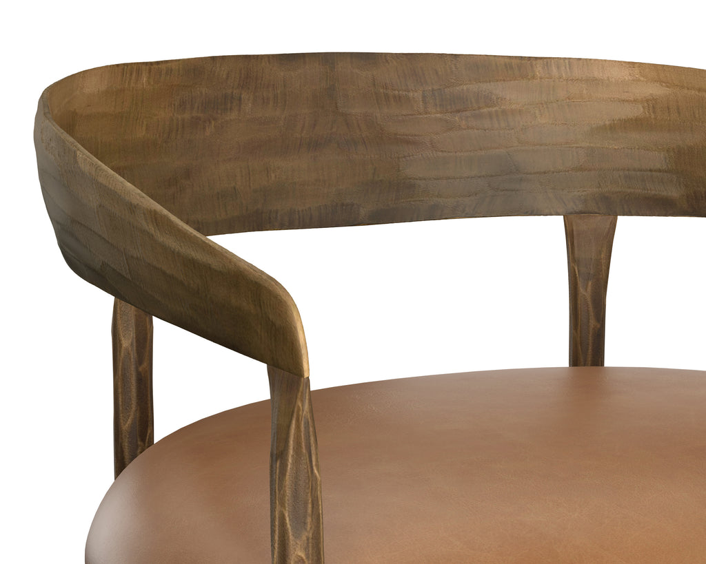 Zanatta Barstool - Tan Leather | Sunpan Furniture - 111798