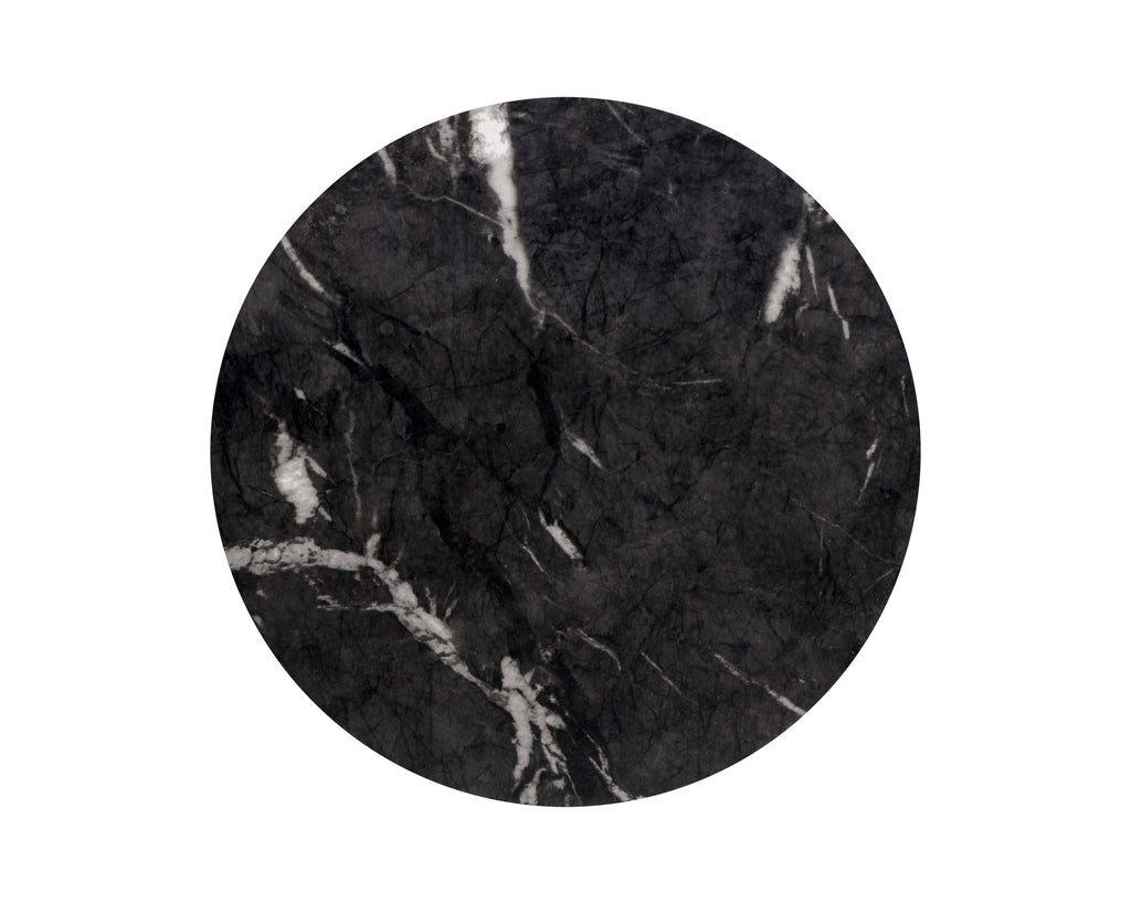 Goya End Table - Marble Look - Black | Sunpan Furniture - 105012