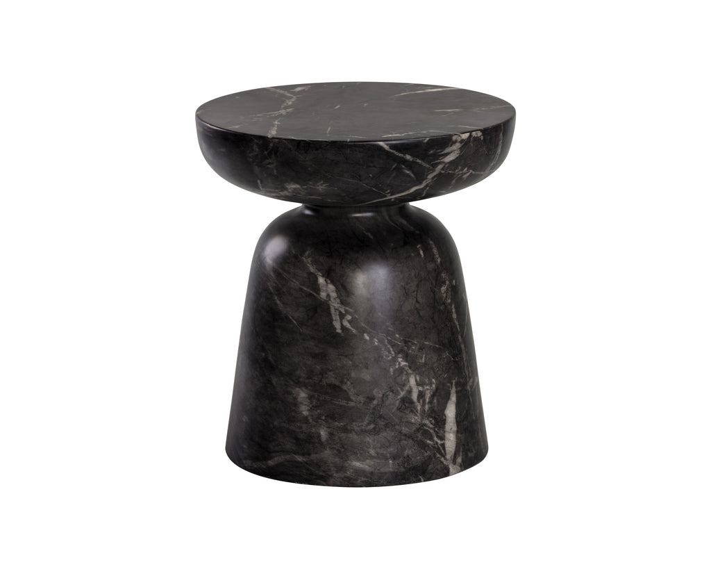 Lucida End Table - Marble Look - Black | Sunpan Furniture - 105011