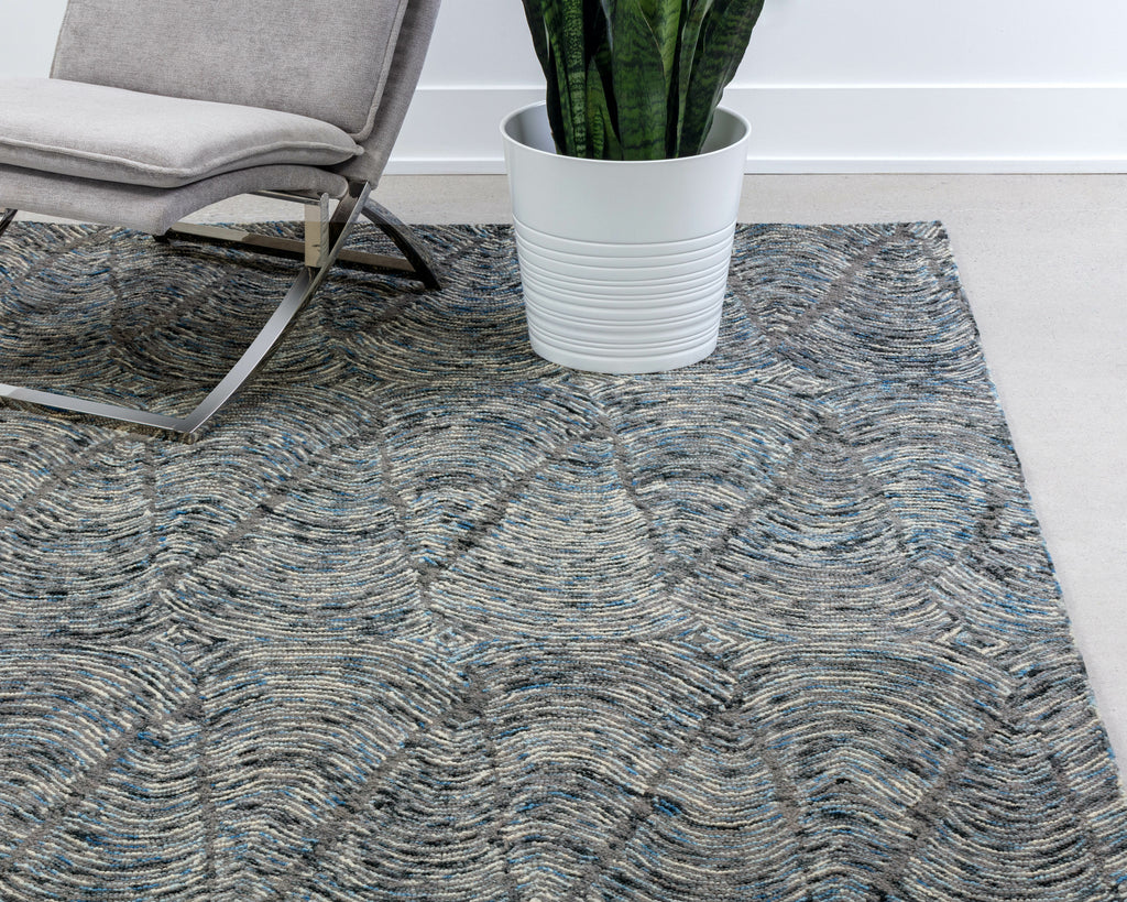 Corfu Hand-Tufted Rug - Blue / Charcoal - 9' X 12' | Sunpan Furniture - 106260