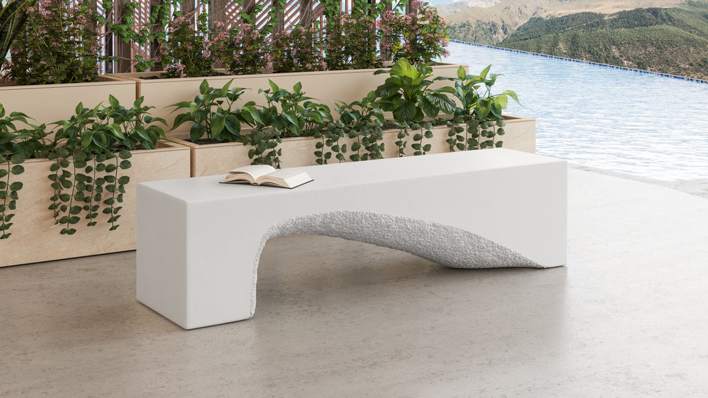 Soma Bench - White | Sunpan Furniture - 110445