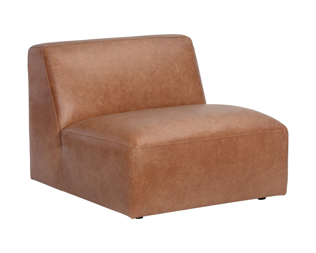 Watson Modular - Armless Chair - Marseille Camel Leather | Sunpan Furniture - 106176