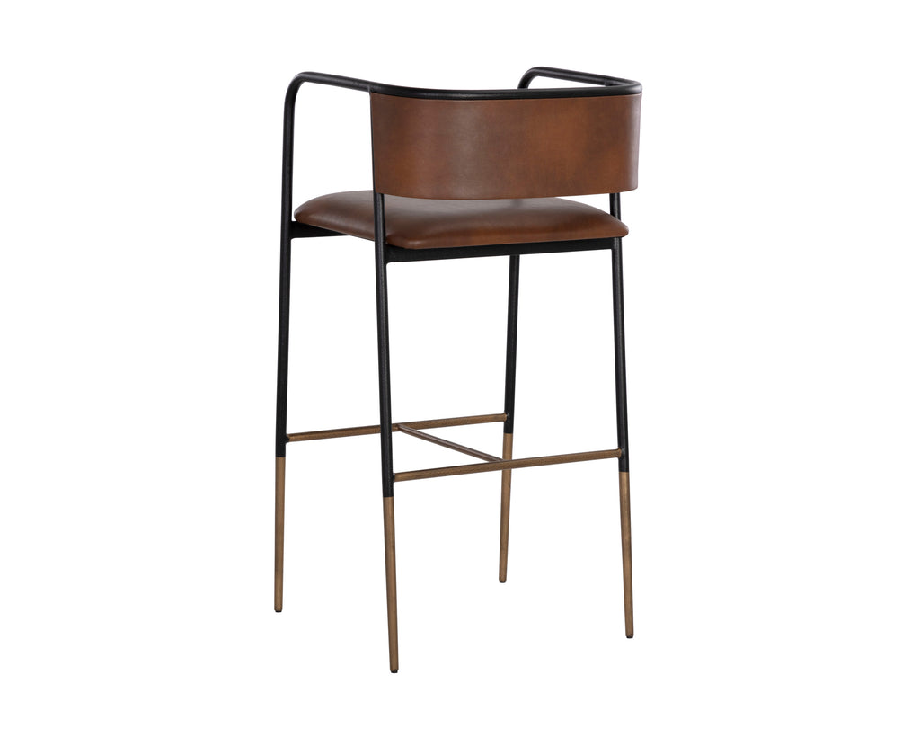 Brenan Barstool - Bravo Cognac | Sunpan Furniture - 108095