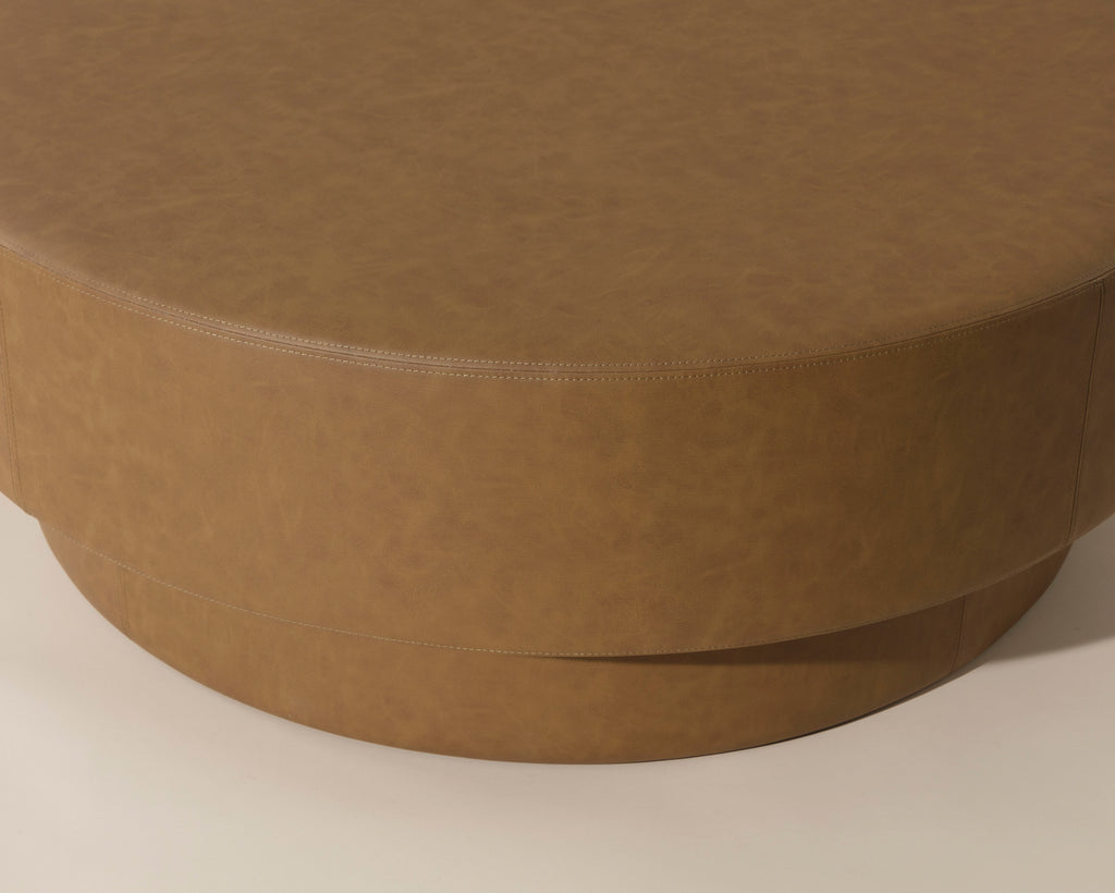 Arlo Ottoman - Milliken Cognac | Sunpan Furniture - 111671