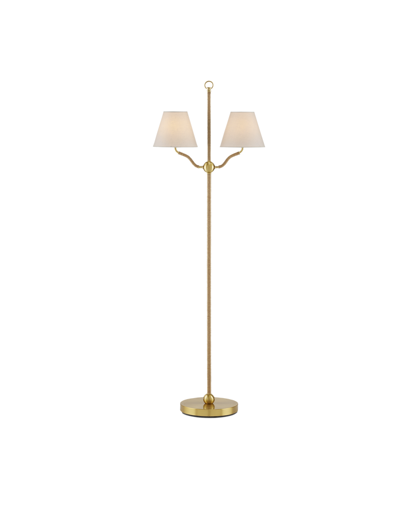 Currey & Co Sirocco Brass Floor Lamp | 8000-0116