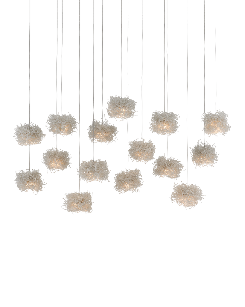 Currey & Co Birds Nest 15-Light Linear Multi-Drop Pendant | 9000-0699