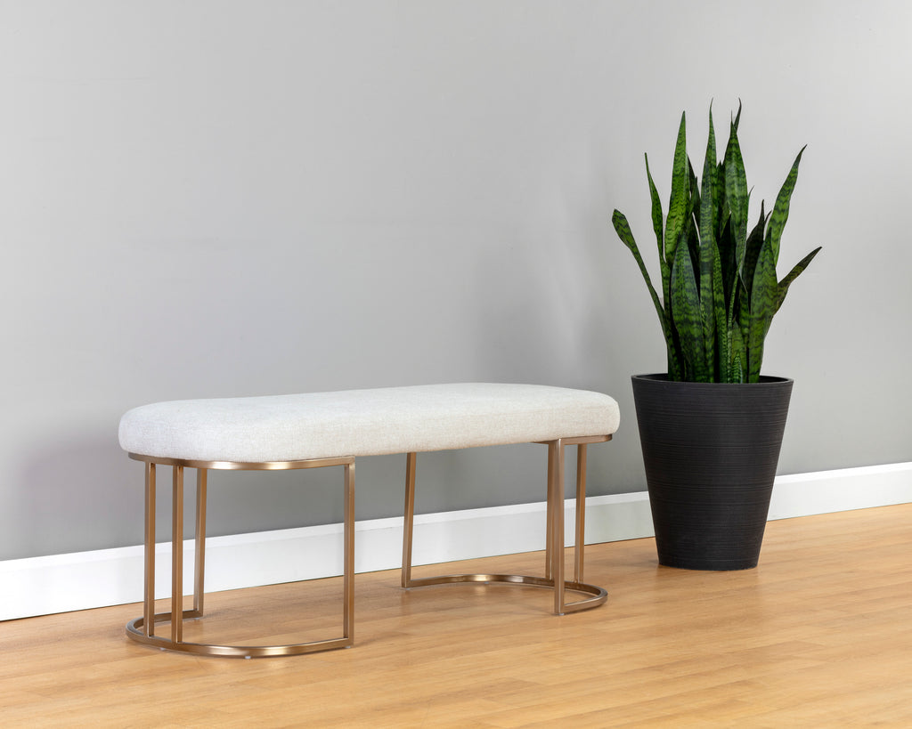 Rayla Bench - Belfast Oatmeal | Sunpan Furniture - 106182