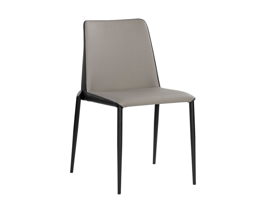 Renee Stackable Dining Chair - Dillon Stratus / Dillon Black | Sunpan Furniture - 107879