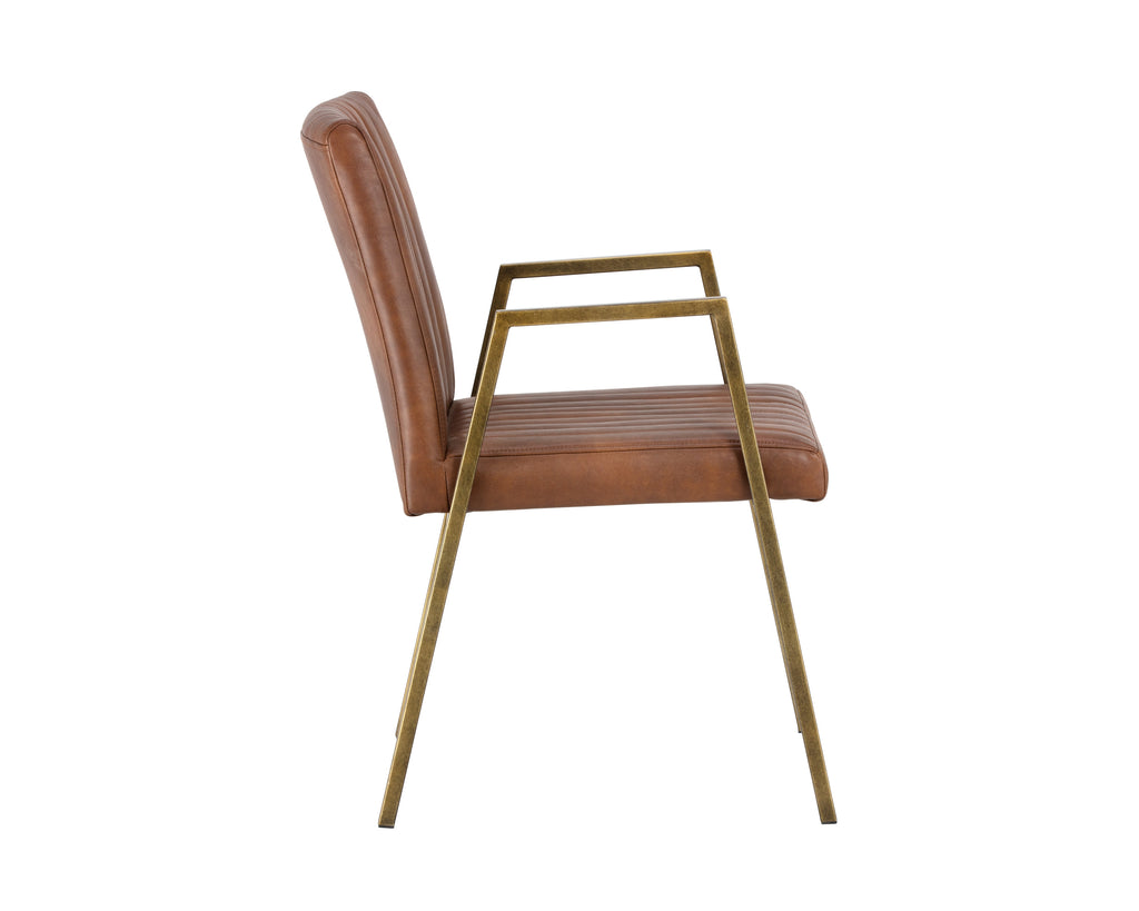 Homer Dining Armchair - Bravo Cognac | Sunpan Furniture - 104693