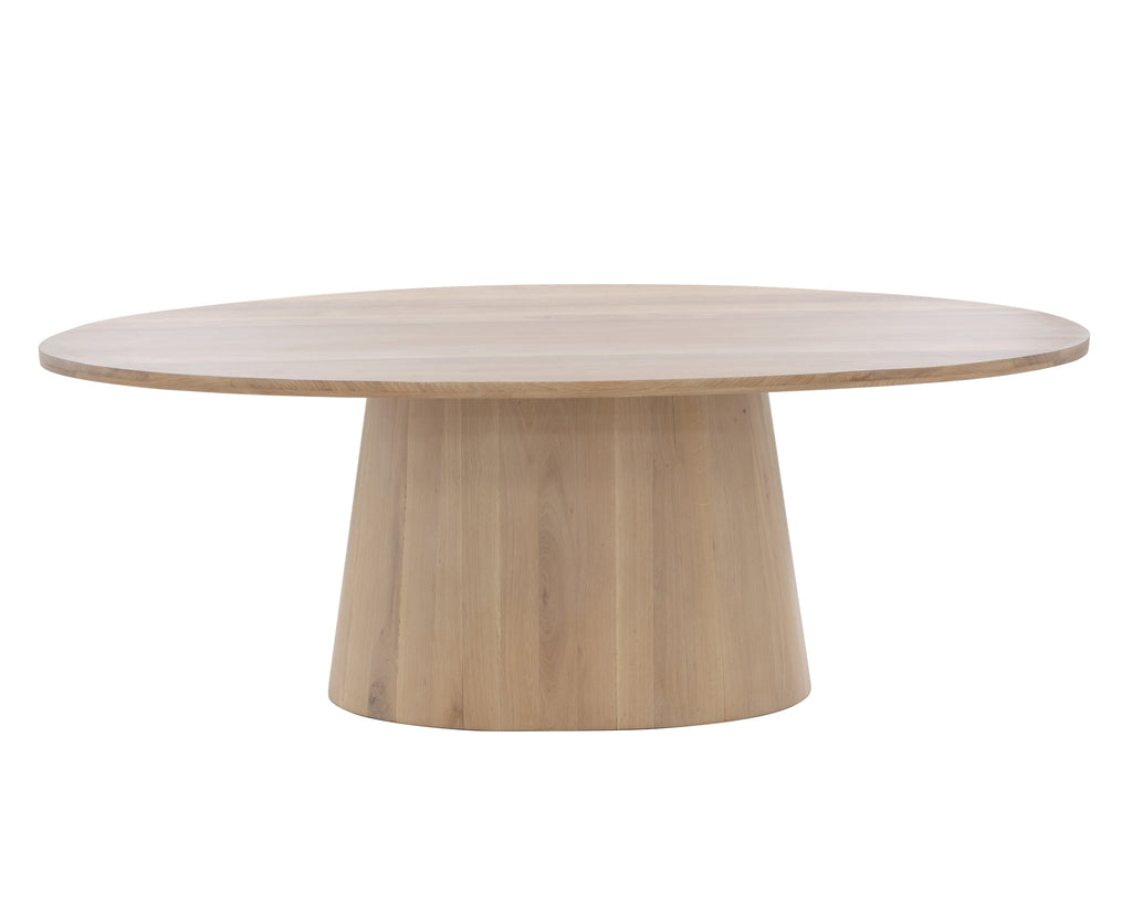 Elina Dining Table - Oval - Light Oak - 84" | Sunpan Furniture - 111024