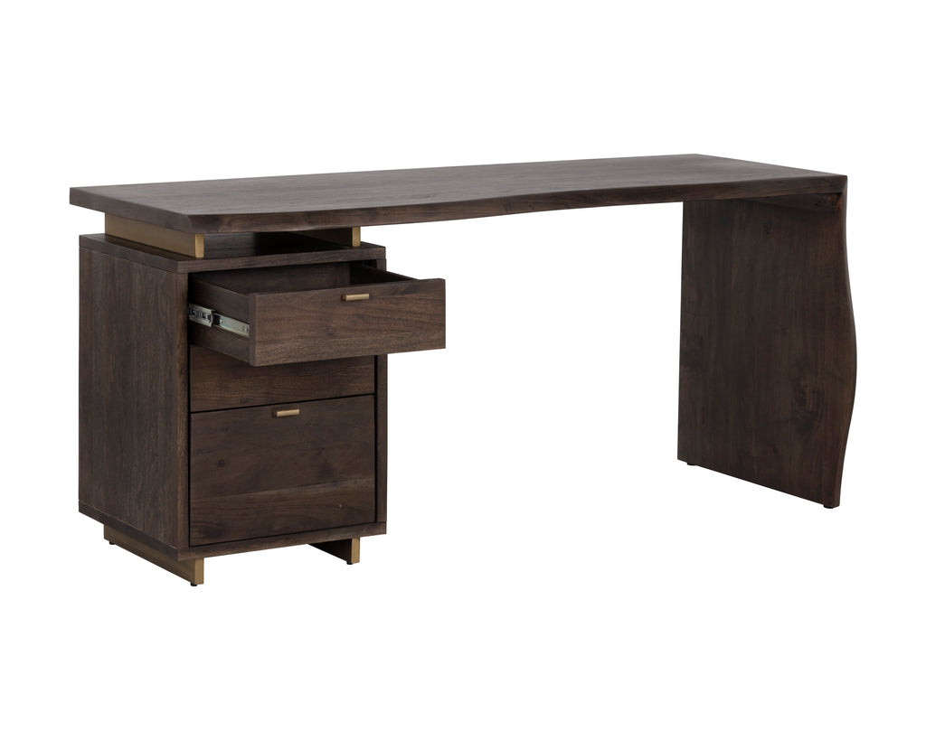 Lewis Desk - Dark Brown | Sunpan Furniture - 107009