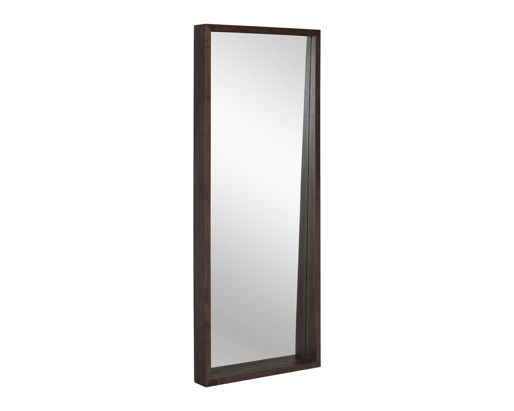 Fresno Floor Mirror - Narrow - Dark Brown | Sunpan Furniture - 106755