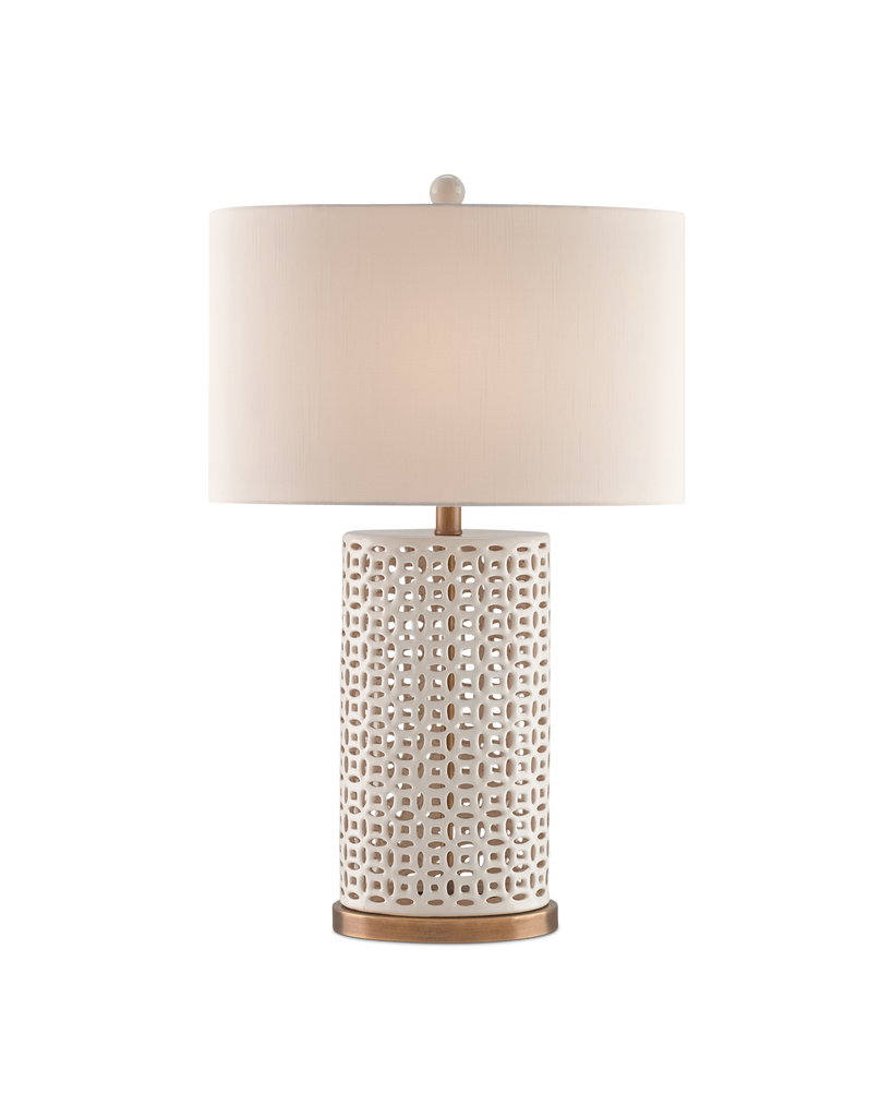 Currey & Co Bellemeade White Table Lamp | 6925