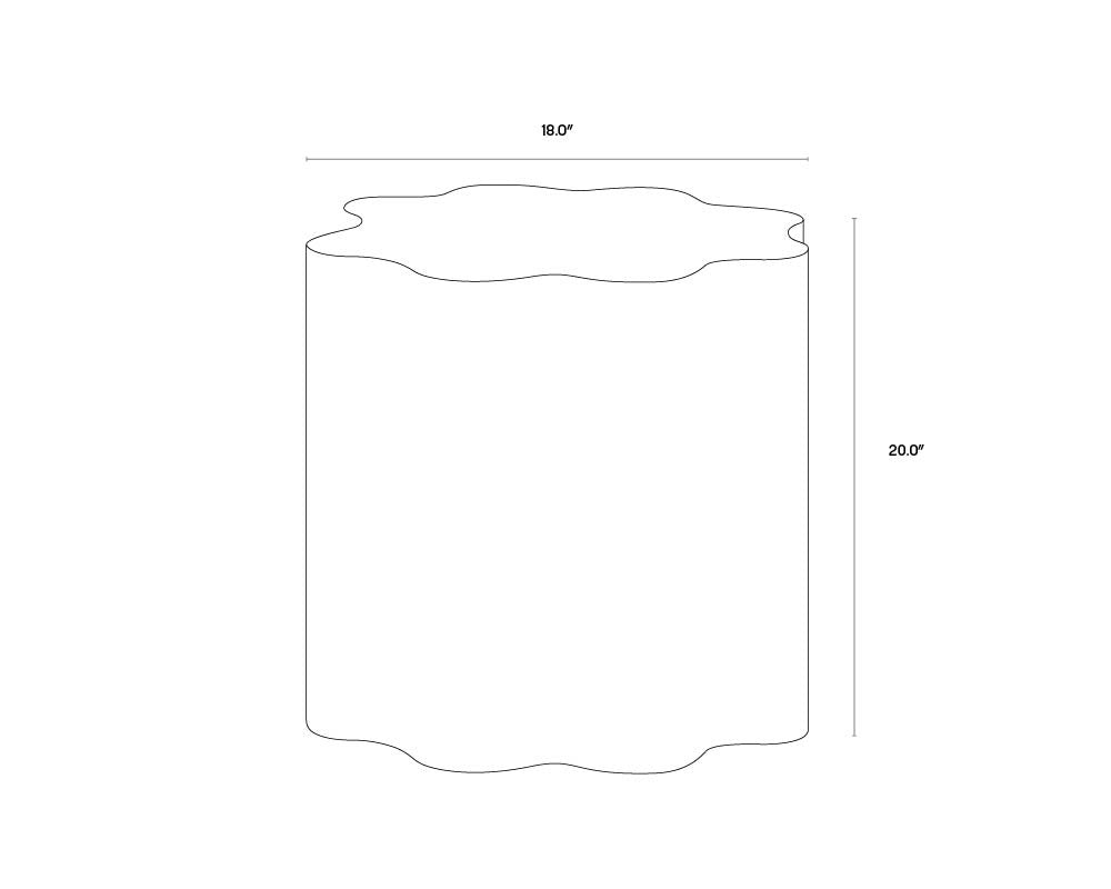 Dahlia End Table - Stainless Steel | Sunpan Furniture - 101384