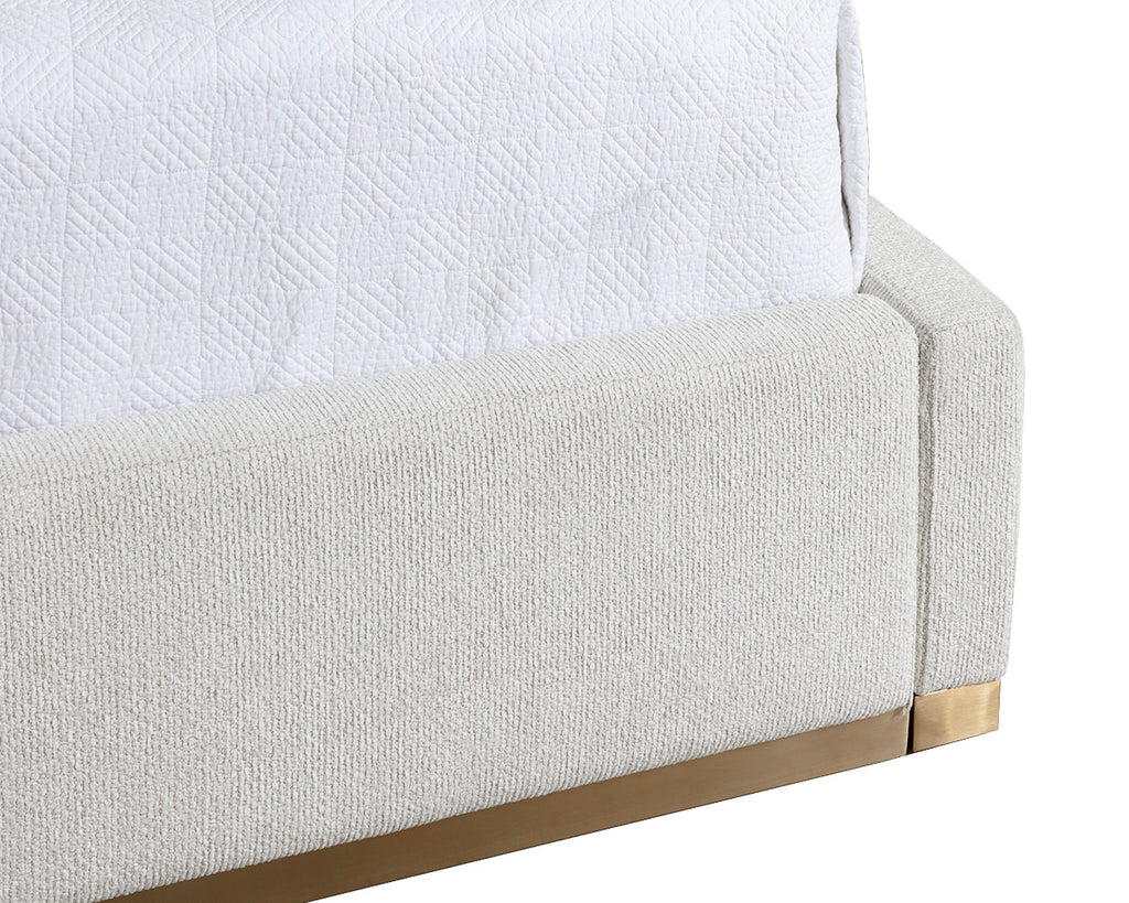 Nemu Bed - King - Rhea Light Barley | Sunpan Furniture - 110377