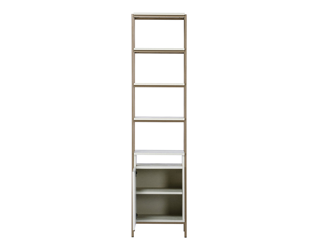 Ambrose Modular Bookcase - Small - Champagne Gold - Cream | Sunpan Furniture - 107645