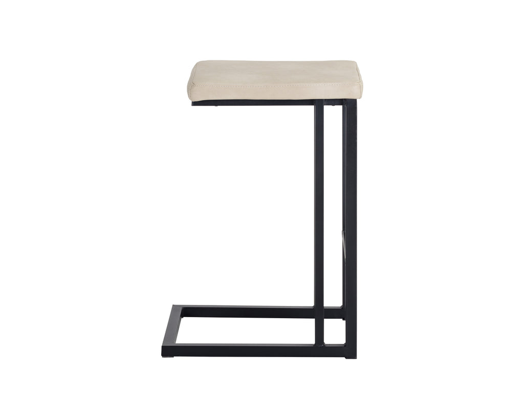 Boone Counter Stool - Black - Bravo Cream | Sunpan Furniture - 104958