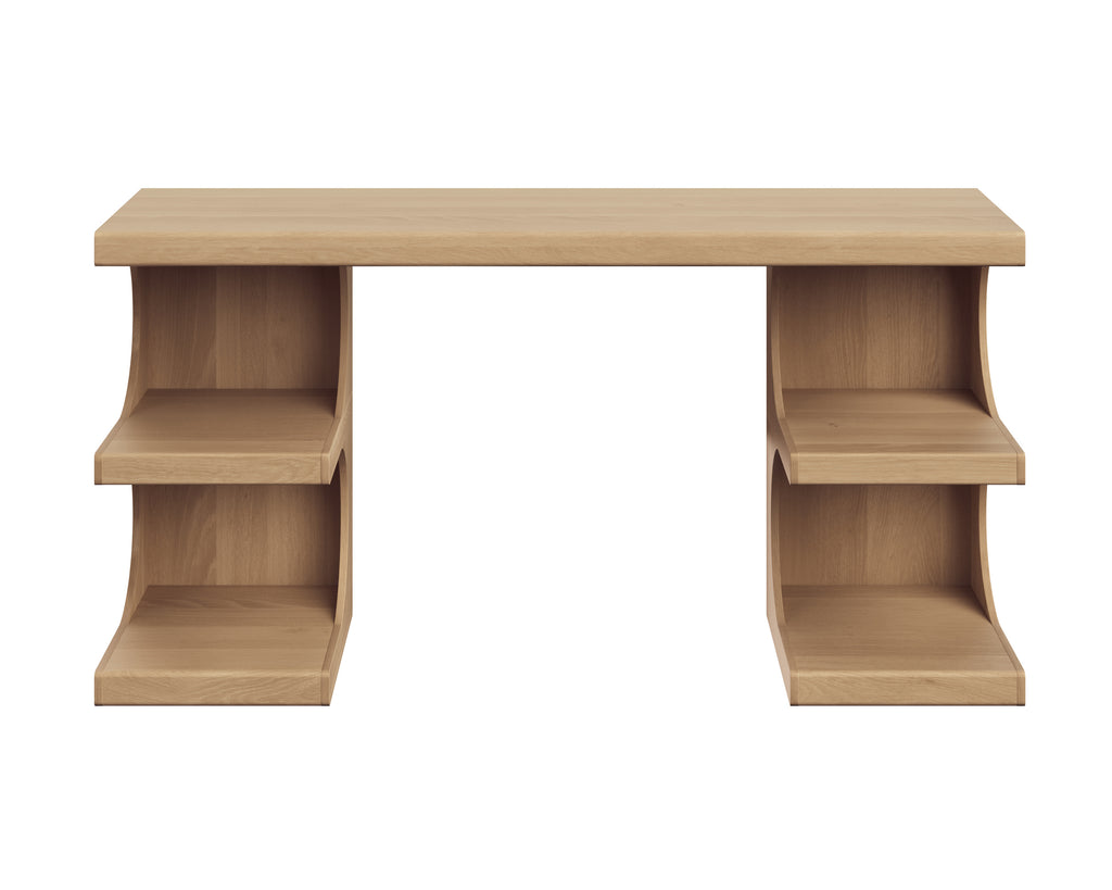 Catrine Desk - Rustic Oak | Sunpan Furniture - 109608