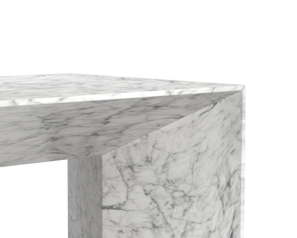 Nomad Coffee Table - Marble Look - White | Sunpan Furniture - 108025