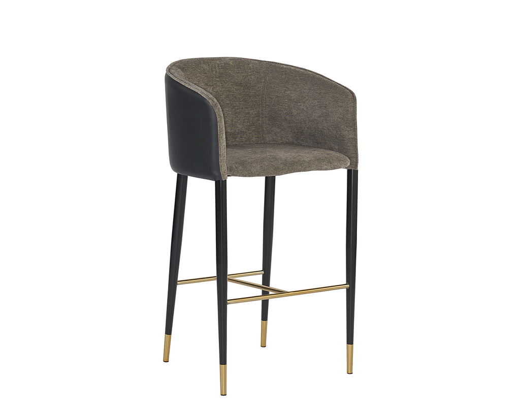 Asher Barstool - Sparrow Grey / Napa Black | Sunpan Furniture - 104915