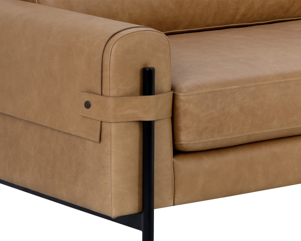 Camus Sofa - Ludlow Sesame Leather | Sunpan Furniture - 111424