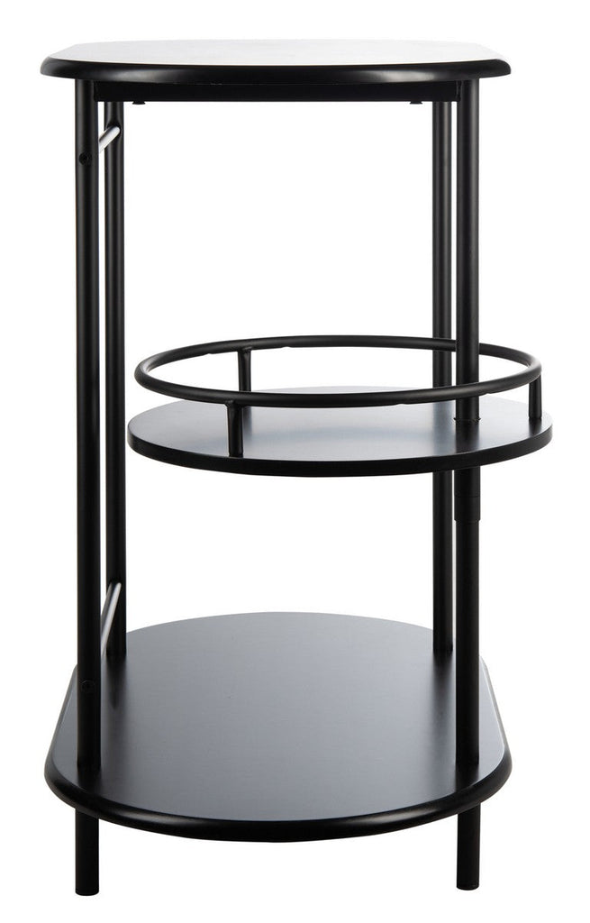 Safavieh Iva 3 Tier Swivel Bar Table - Matte / Black