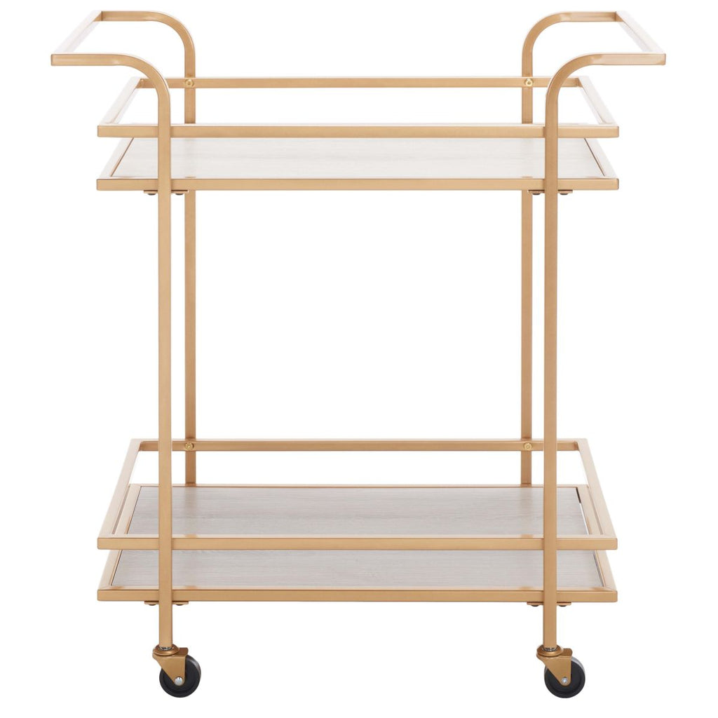 Safavieh Lameris 2 Tier Bar Cart With Handles , BCT8011