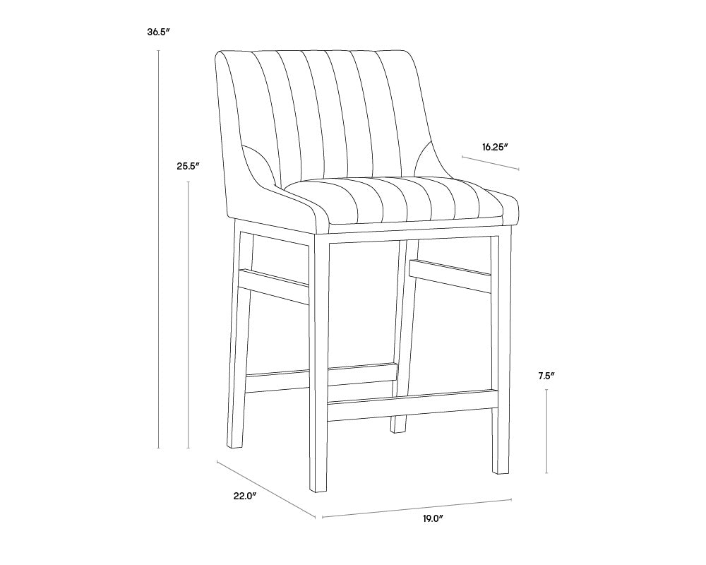 Halden Counter Stool - Bravo Cream | Sunpan Furniture - 104973