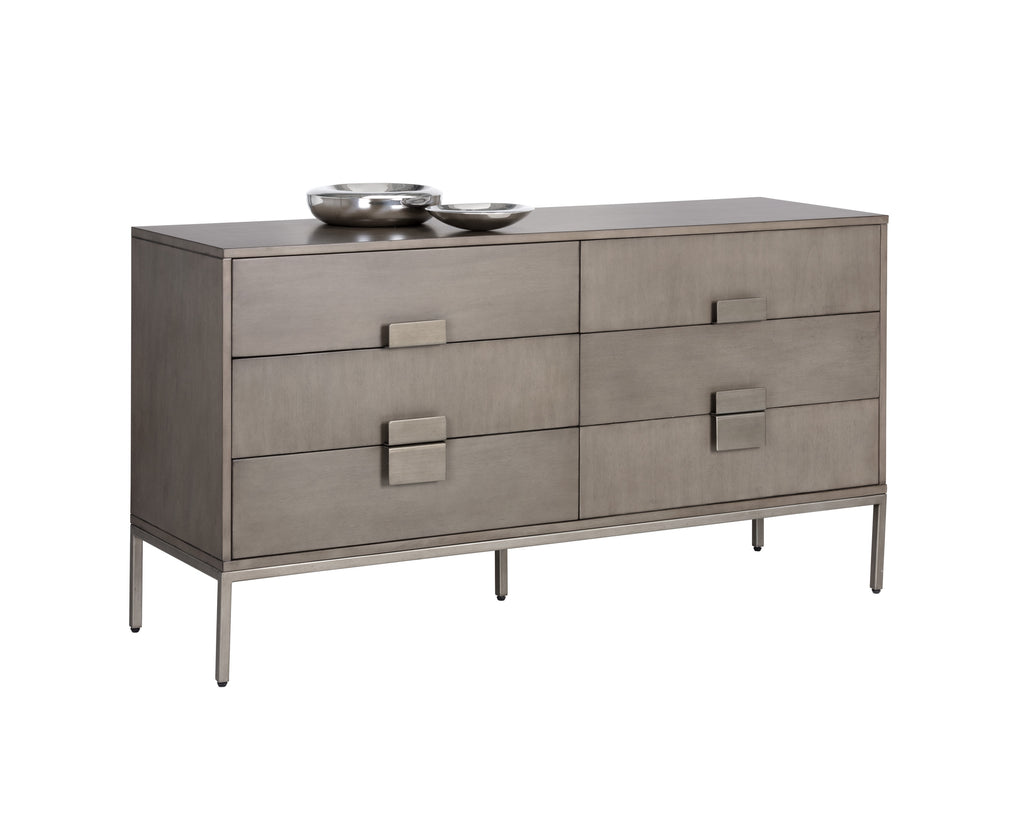 Jade Dresser - Antique Silver - Ash Grey | Sunpan Furniture - 104083