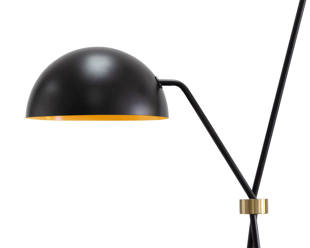 Faven Floor Lamp - Black | Sunpan Furniture - 107941