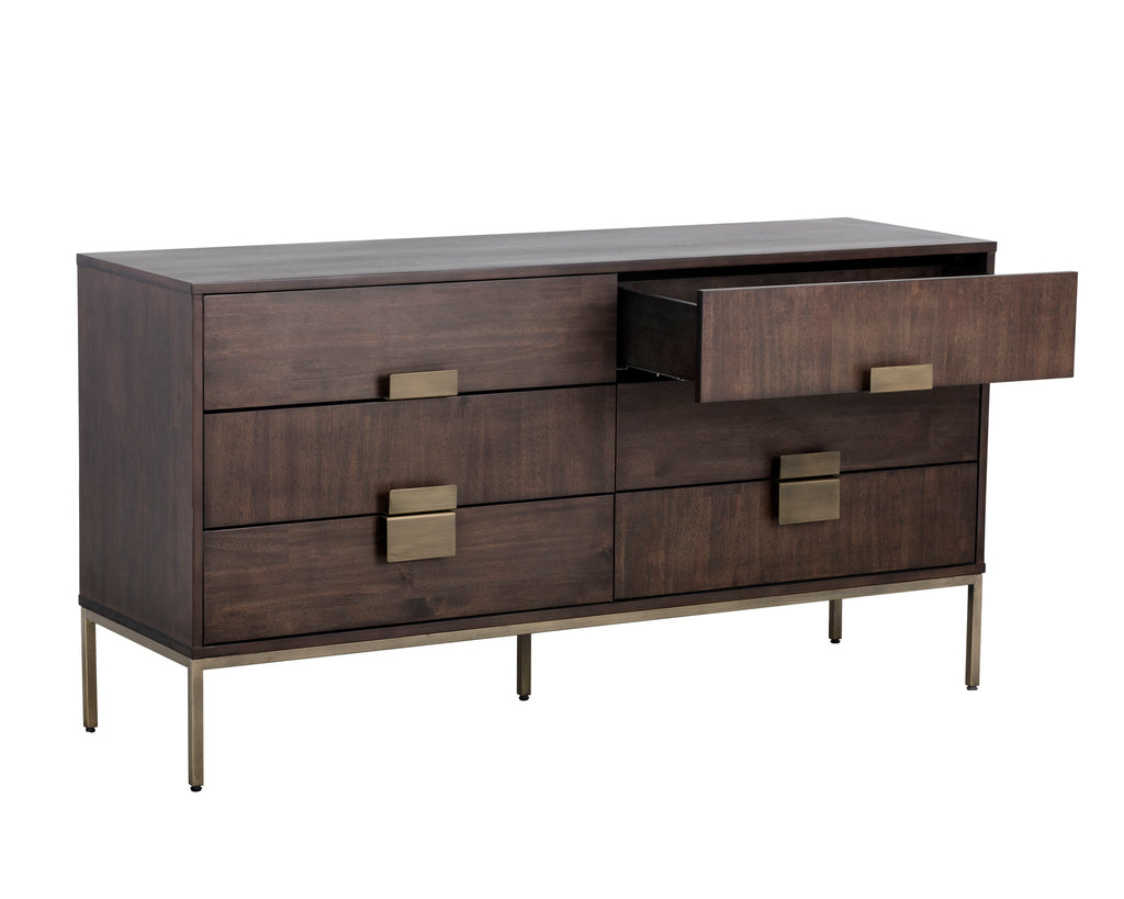 Jade Dresser - Antique Brass - Dark Mango | Sunpan Furniture - 102924