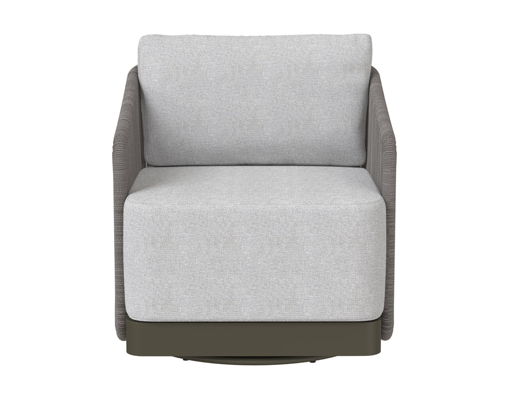 Allariz Swivel Armchair - Warm Grey - Gracebay Light Grey | Sunpan Furniture - 109651