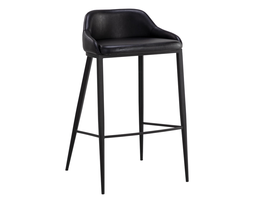 Astra Barstool - Black - Nightfall Black | Sunpan Furniture - 110448