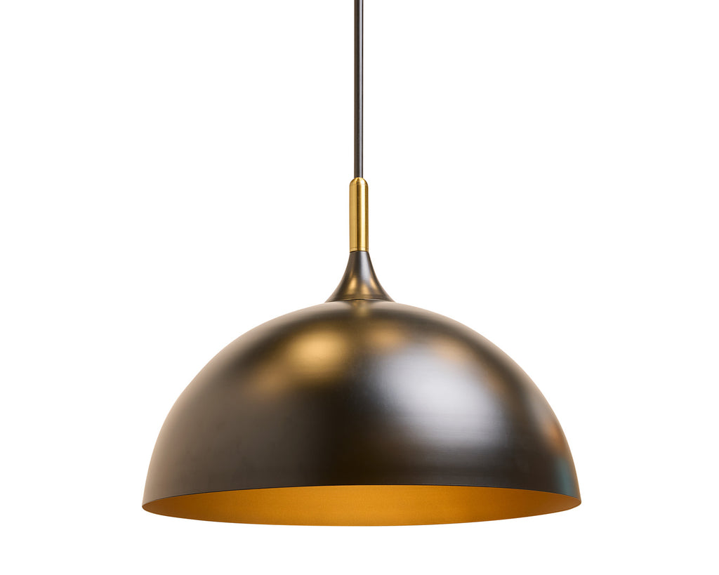 Lohn Pendant Light - Matte Black | Sunpan Furniture - 107934