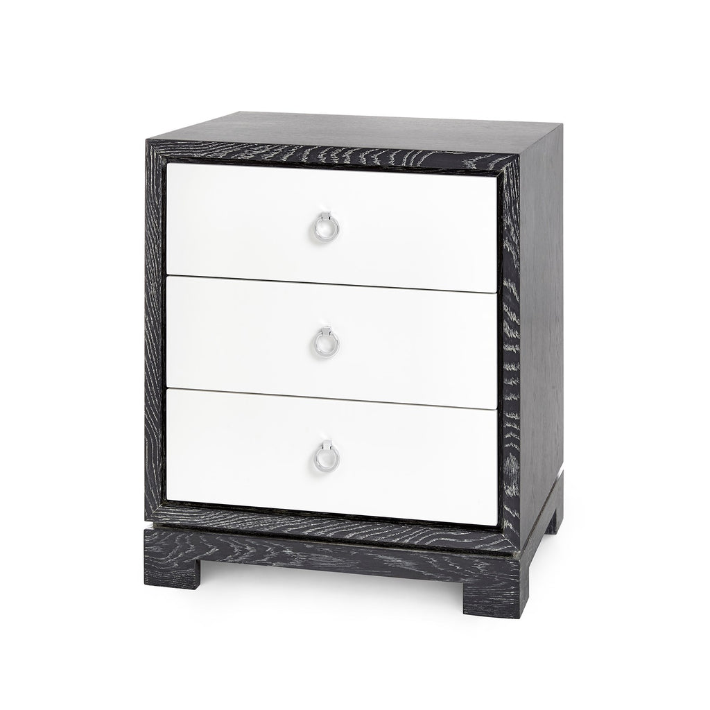 Berkeley 3-Drawer Side Table w/ Chrome Pulls | Villa & House  - BER-130-97