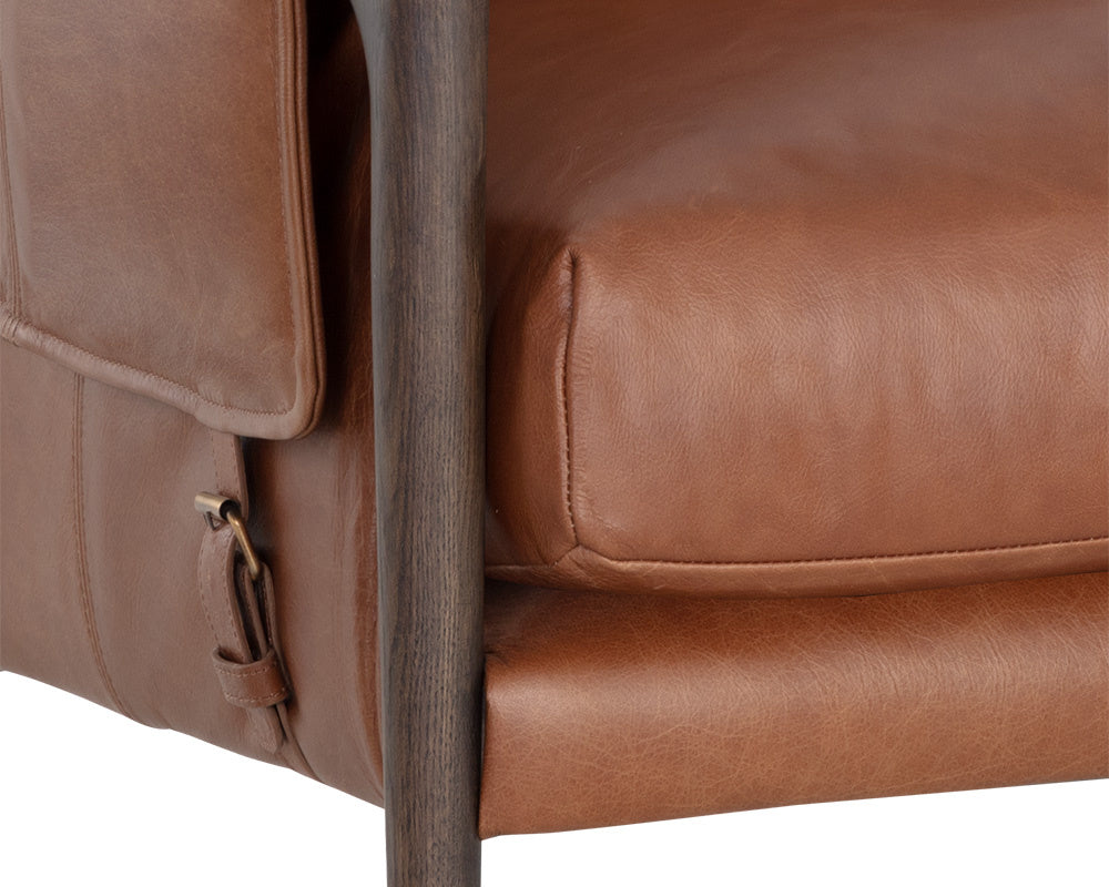 Mauti Armchair - Brown - Shalimar Tobacco Leather | Sunpan Furniture - 110571