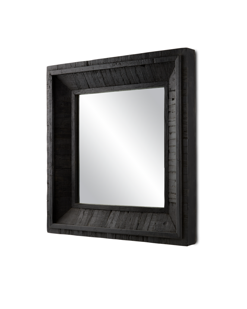 Kanor Black Square Mirror | Currey & Co - 1000-0117