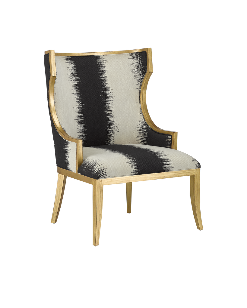 Currey & Co Garson Gold Armchair, Otunga Kona | 7000-0842